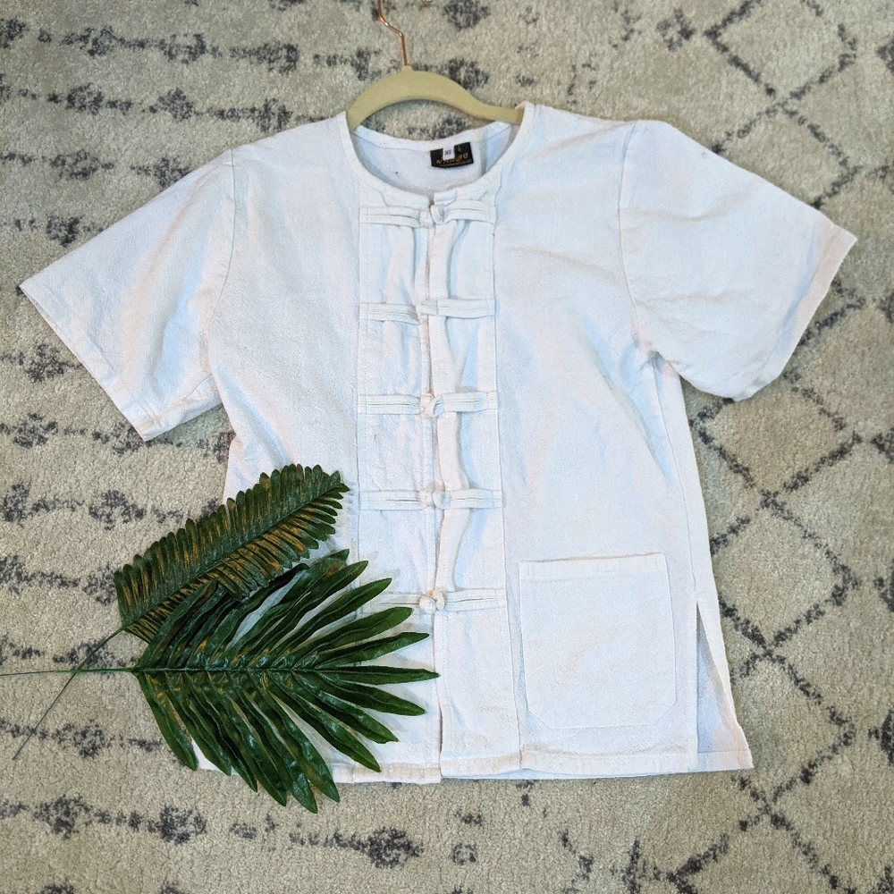 Thai Traditional Oriental White Shirt